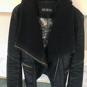 Guess Faux Leather Moto Jacket S